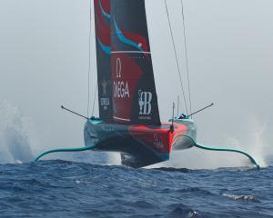 Team New Zealand during the 37th America's Cup 2024, Louis Vuitton Preliminary Regatta, Barcelona...