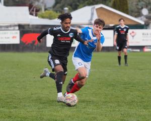 Apisai Rabuka shows a turn of speed during Coastal Spirit’s 2-0 win over Nomads. PHOTO: JIM WATTS...