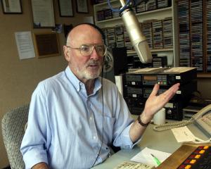 Colin Lehmann on Radio Dunedin in 2005. PHOTO: JANE DAWBER