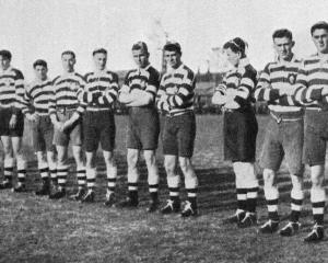 The Otago team, winners of the South Island high schools rugby tournament.  — Otago Witness, 2.9...