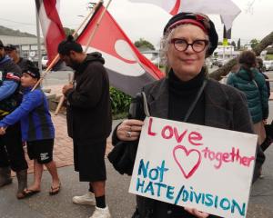 Whangārei resident Jenni Moore gathered with Māori ward supporters before her local council voted...