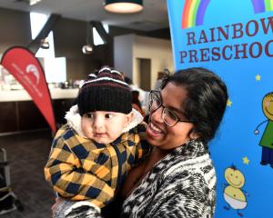 Dunedin mother Sheryl MacKenzie with her 11-month-old son Ethan attend the PostnatalME expo at...