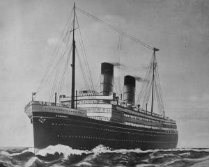 RMS Aorangi, a new diesel-powered ship of the Union Steamship Co; 23,000 tons displacement, 18...