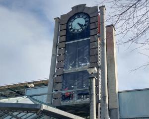 The historic clock in Wachner Pl, Invercargill will be temporarily dismantled. PHOTO: LUISA GIRAO