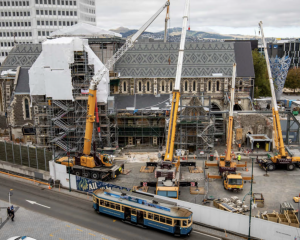 The landmark cathedral in the city centre was badly damaged in the 2011 Canterbury earthquakes....