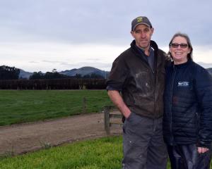 Dairy farmers Duncan and Anne-Marie Wells. Photo: Shawn McAvinue