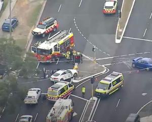 Police respond to the scene in Sydney. Photo: screenshot/ABC