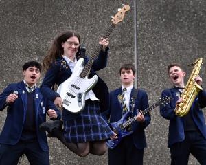 Taieri College student band Valetta (from left) Reef Tamihana, Chiara Crompton Bray, Charlie...