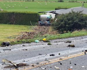  A milk tanker ended up in a house near Edendale after a fatal crash on State Highway1 late on...