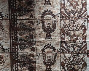 The intricate patterns of the tapa cloth, which Sesi Mausia says could be older than 50 years....