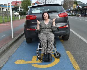 Wheelchair user Amy Taylor is thrilled that the fine for illegally parking in a mobility park has...