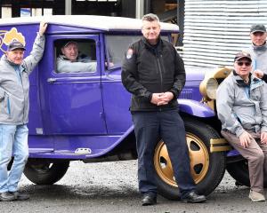 Dunedin Fire Brigade Restoration Society members (from left) Lawson Baird, Steve McNulty, Matt...