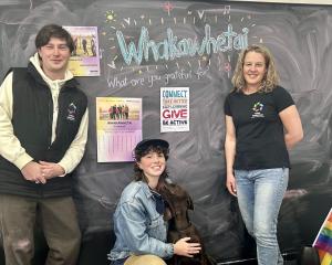 Puna Rangatahi lead youth worker Marley Ferguson, Stacey O’Connor and manager Tash Kane prepare...