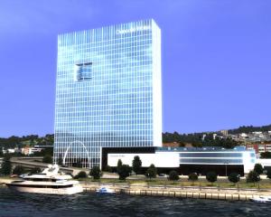 A proposed design for a scrapped $100 million luxury waterfront hotel, in 41 Wharf St. PHOTO:...