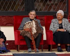 Kiingi Tūheitia, alongside his wife Makau Ariki Te Atawhai, wearing the new Olympic kakahu at...