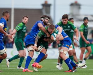 Sean Jansen attacks the Stormers defence while playing for Connacht in Galway earlier this year....