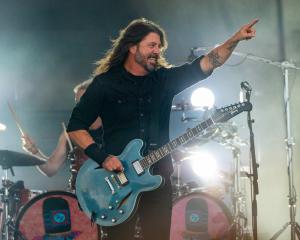 Dave Grohl with the Foo Fighters at the Roskilde festival in Denmark in July. Photo: Getty Images