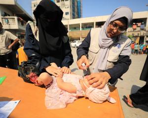 The UN convoy was part of a polio vaccine drive in Gaza. Photo: Getty Images