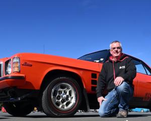 Holden Enthusiasts Club of Otago treasurer Steve Toomey shows off his restored 1978 Holden GTS...