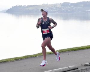 Clinton Manderson during the Emerson’s Dunedin Marathon. PHOTO: STEPHEN JAQUIERY