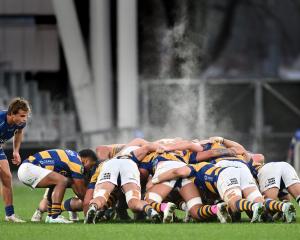 A scrum between Otago and Bay of Plenty earlier in the NPC season. PHOTO: ODT FILES