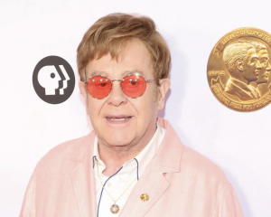 Sir Elton John at an event in March. The singer-songwriter says he's been recuperating at home...