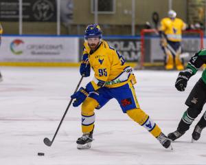 Stampede wing Nolan Ross in action during against the Dunedin Thunder in Queenstown last month....