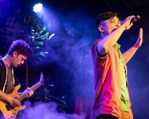 Nathan Joe and Tough Guy perform in Show Ponies during the 2022 NZ Young Writers Festival. PHOTO:...