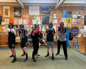 Preparing for the Timaru Amateur Matched Tournament are (from left) Toby Cuthbertson, William...