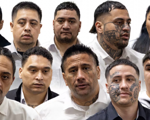 The 10 accused on trial charged with the murder of Tauranga man Mitchell Te Kani on May 14, 2022....