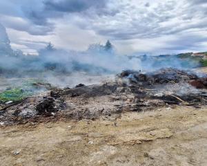 Michael Booth’s fire released potentially harmful toxins into the air in Mosgiel. PHOTO: OTAGO...