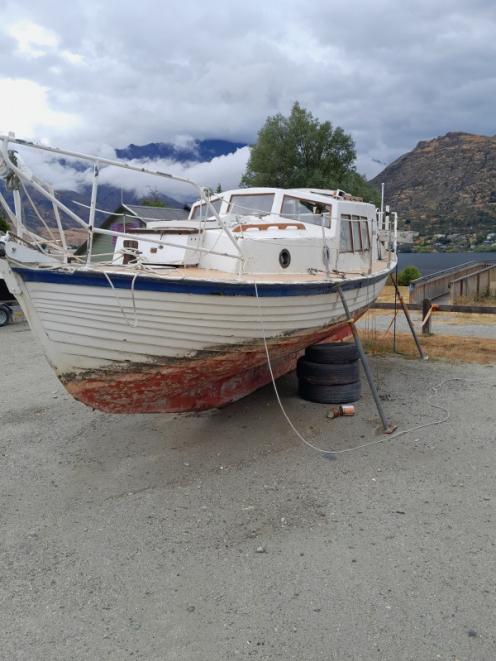 This yacht, owned by David Spence, twice nearly sank in Lake Wakatipu's Frankton Arm.