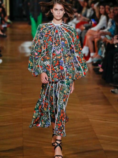 Kaia Gerber on the runway for Stella McCartney Spring/Summer 2020. Photo: Victor VIRGILE/Gamma...