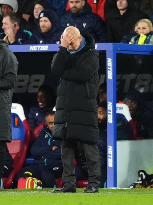 Manchester City manager Pep Guardiola's torrid time continued with a draw at Crystal Palace....