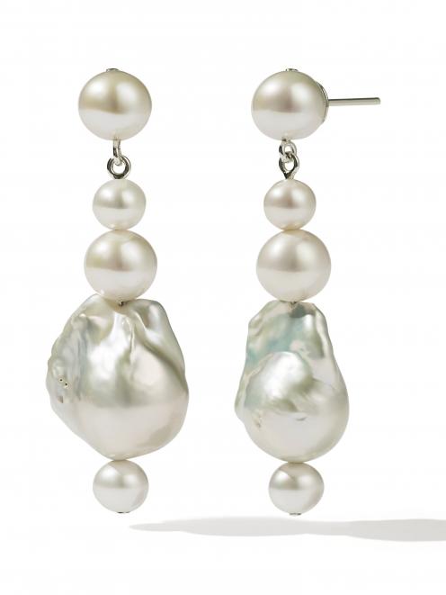 Meadowlark Bon Bon pearl and sterling silver earrings, $649