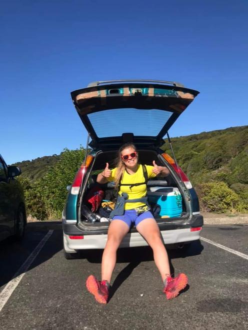 Invercargill woman Hanni Hopsu is ecstatic after walking the Bluff Hill Loop track for 24 hours...