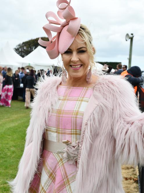 Invercargill resident Donna Rae Dawson in her "last minute" races outfit. PHOTOS: LAURA SMITH