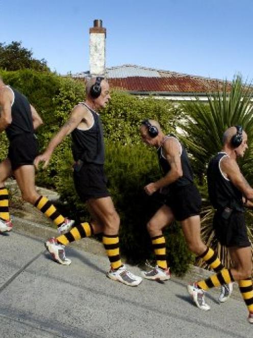 Northeast Valley, Dunedin, resident Dave Kernahan runs up Baldwin St — the world’s steepest — 30...