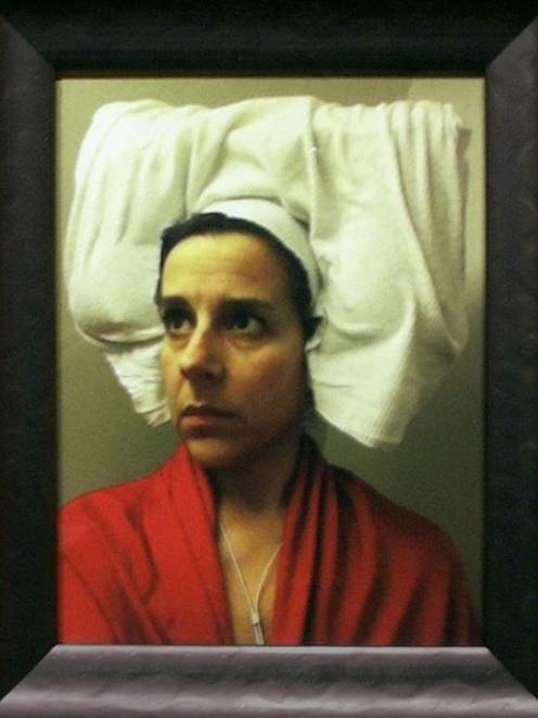 <i>Lavatory Self-portrait in the Flemish Style</i>, by Nina Katchadourian.