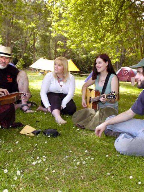 Bernadette Berry (left) enjoys some music with Mike Moroney, Lee O'Brien, Siobhan Moroney and...