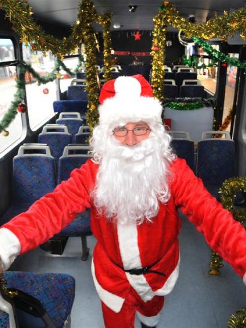 Bringing some Christmas cheer to public transport for the third year in a row is Lindsay Haar....