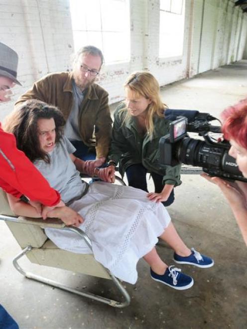 Filming of <i>Ghost TV</i> at the former Seacliff Psychiatric Hospital this week. Photo by Craig...