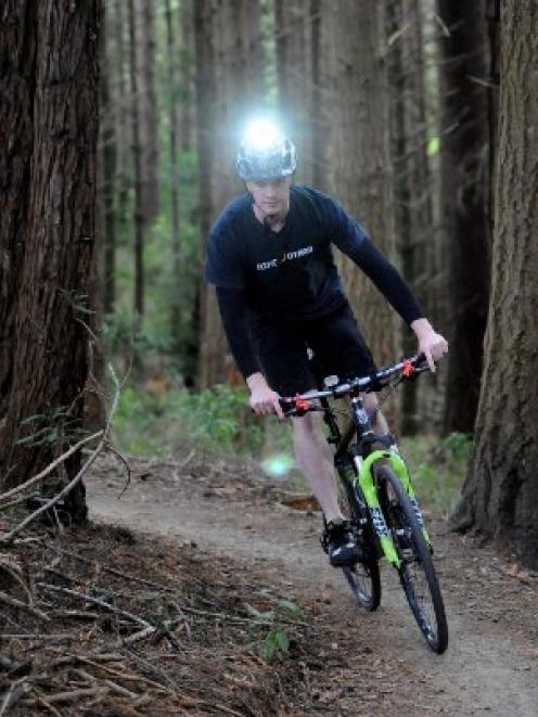 Headlamps used by mountain bikers like Joel Anderson (24, pictured) are believed to be behind...