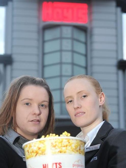 Hoyts Octagon's longest-serving current staff members Aimee Wright (left) and location manager...