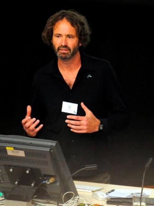 Massey University freshwaterecologist Mike Joy speaks at the New Zealand Freshwater Sciences...