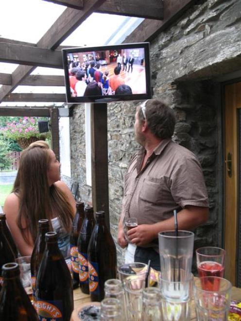 MasterChef competitor Jonny Trevathan watches his demise with Luggate Hotel manager Becs Leonard...