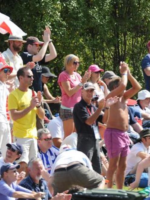 Members of England's Barmy Army were in full voice at the University Oval in Dunedin yesterday...