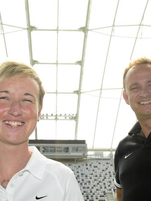 New Zealand Football head of football development Bev Priestman and New Zealand Football chief...