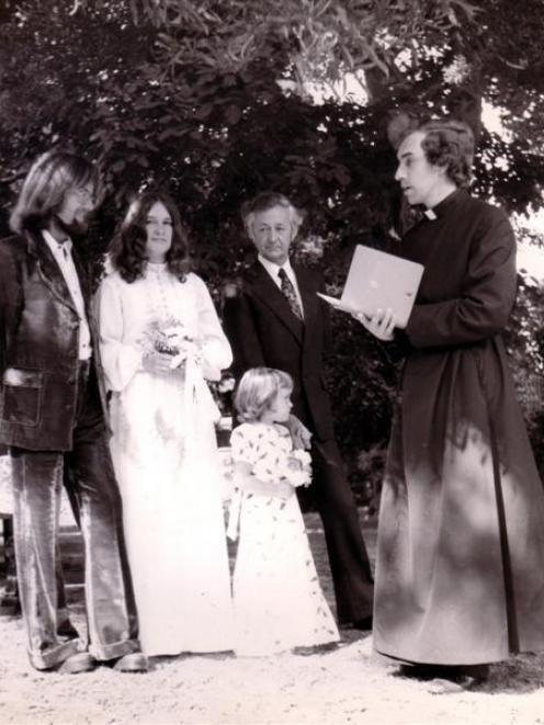 The Colberts' 1970s marriage in Christchurch. From left, Roy Colbert, wife Christine, daughter...