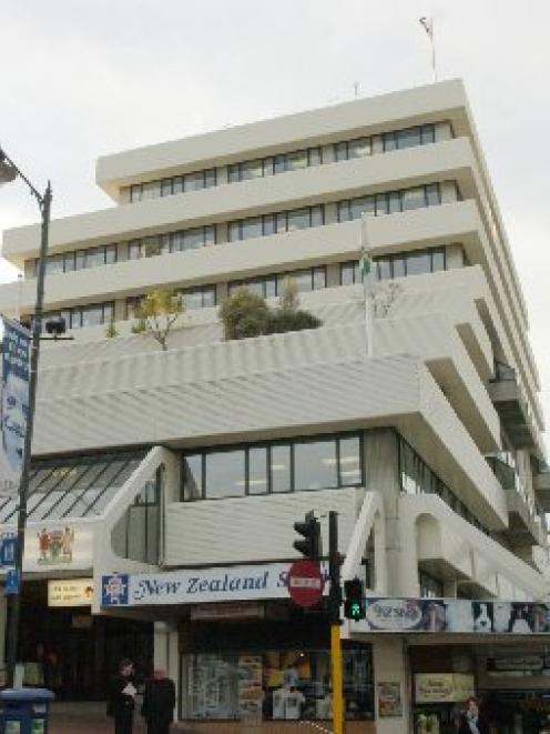 The Dunedin Civic Centre seen from the Octagon. Photo ODT files